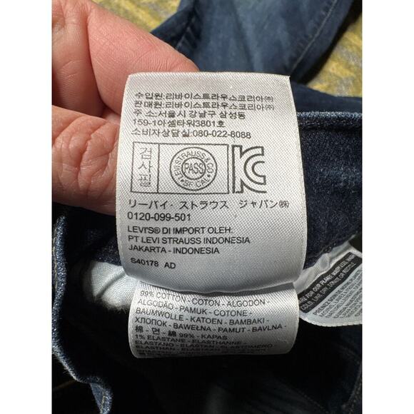Levi's 515 Bootcut Jeans Size 27x28.5 Mid Rise Dark Wash Flap Pocket Stretch - Picture 10 of 10